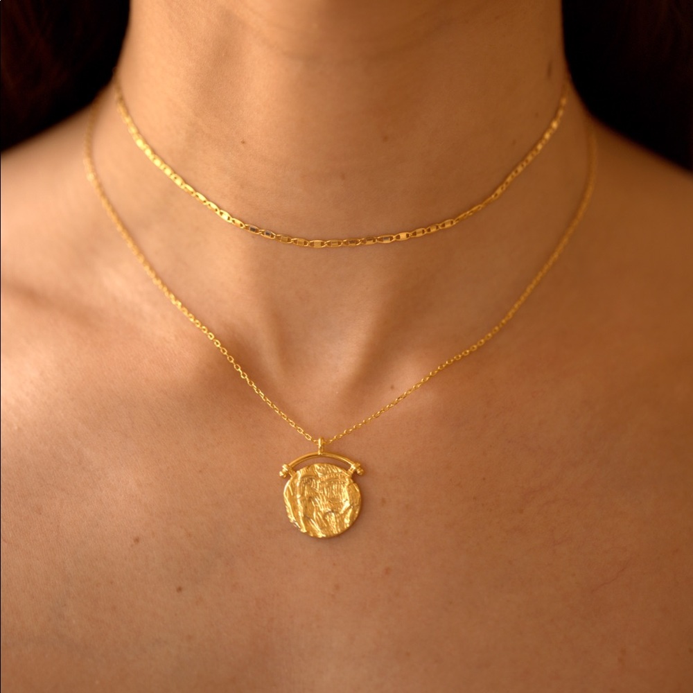 14k Gold Plated Sterling Silver Pendant Necklace